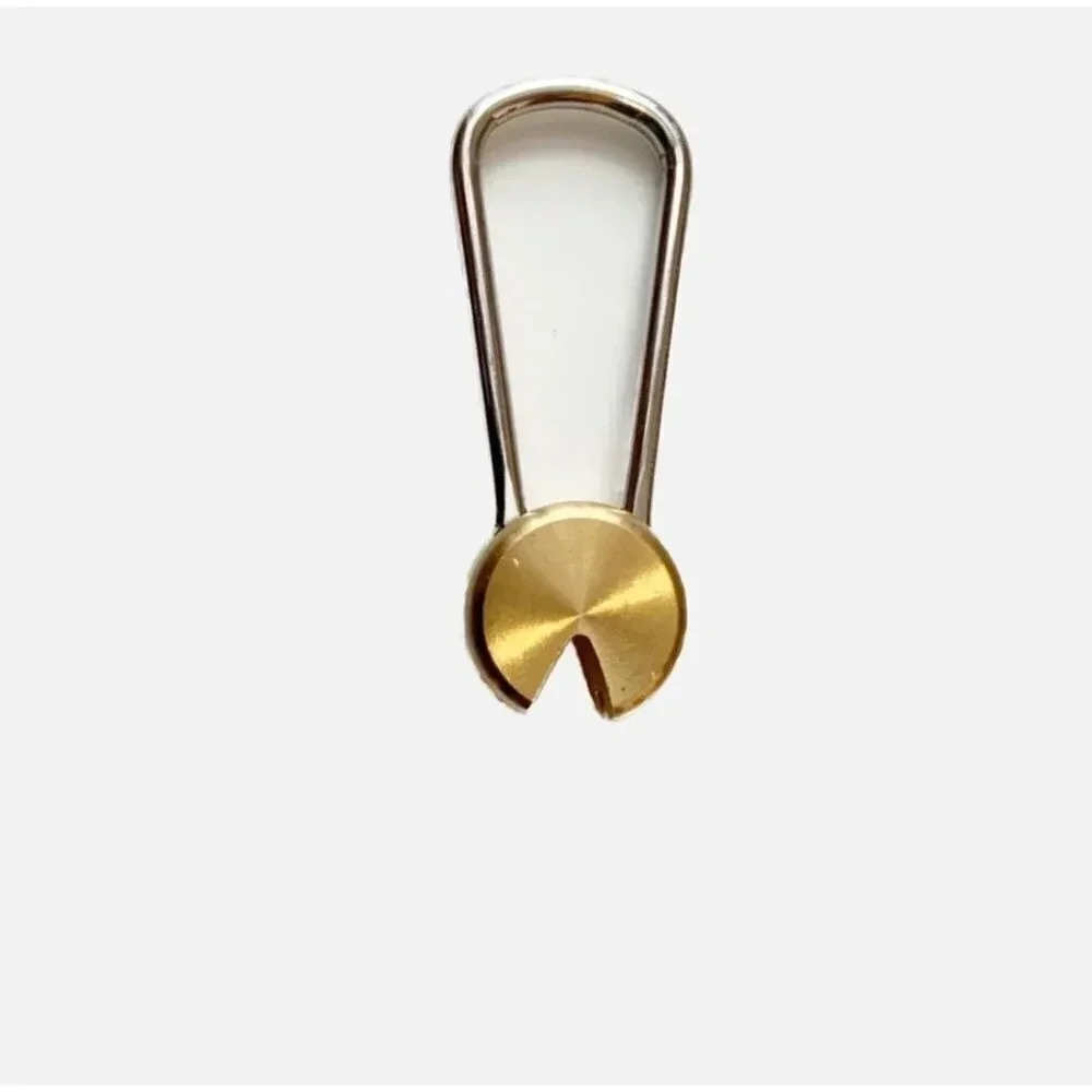 Kikkerland Twist Lock Brass Key Ring Keychain Holder
